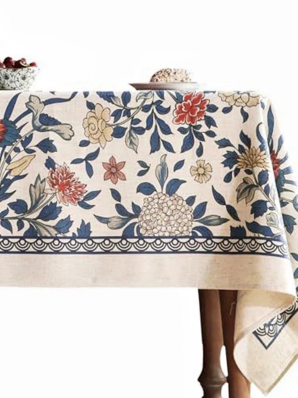 Floral Tablecloth in White & Blue
patdrea Vintage French Tabecloth